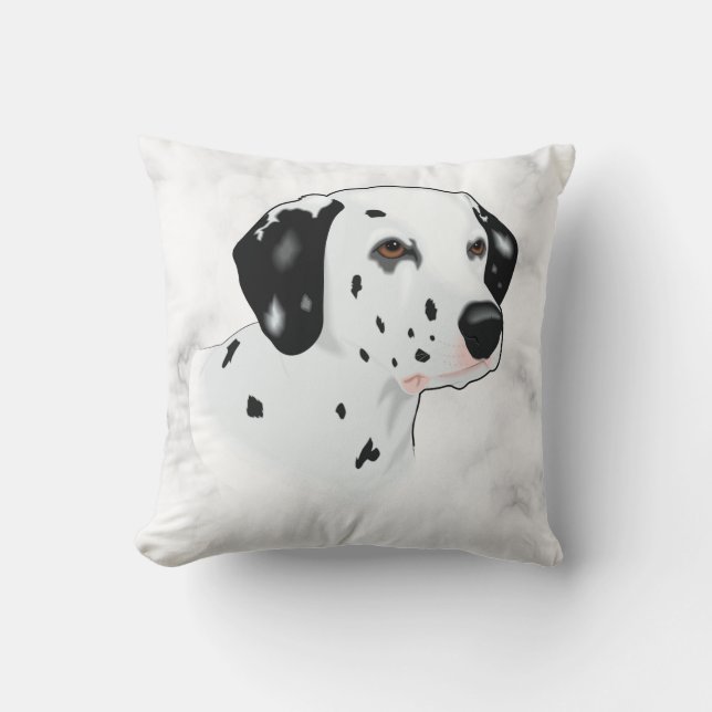 Illustration of the Dog Throw Pillow (Front)