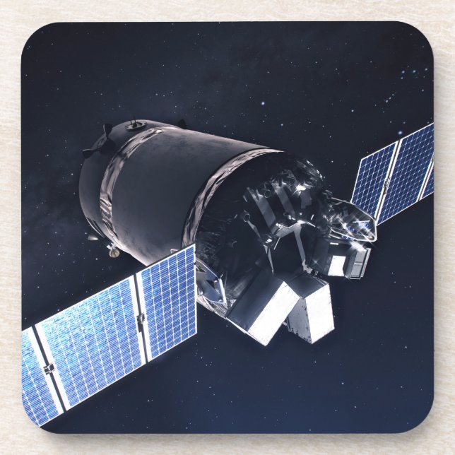 Illustration Of The Dragon Xl Spacecraft. Beverage Coaster (Front)