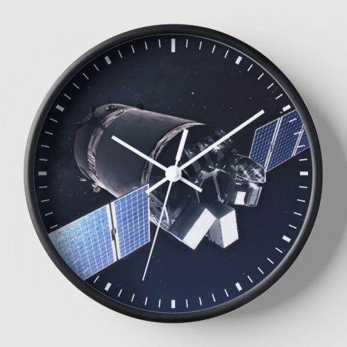 Illustration Of The Dragon Xl Spacecraft Clock