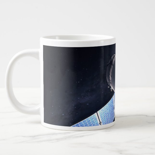 Illustration Of The Dragon Xl Spacecraft. Giant Coffee Mug (Left)
