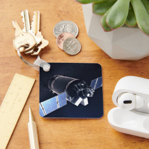 Illustration Of The Dragon Xl Spacecraft. Keychain