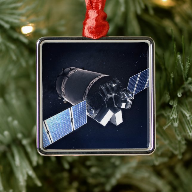 Illustration Of The Dragon Xl Spacecraft. Metal Ornament (Tree)