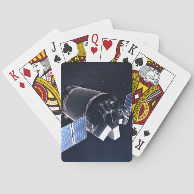 Illustration Of The Dragon Xl Spacecraft. Poker Cards (Back)