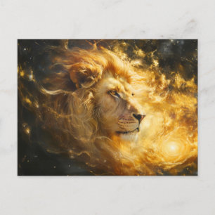 Illustration of the Leo Zodiac Sign Postcard