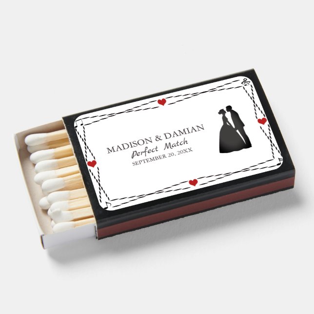 Illustration of the Newlyweds Matchboxes (Front Open)