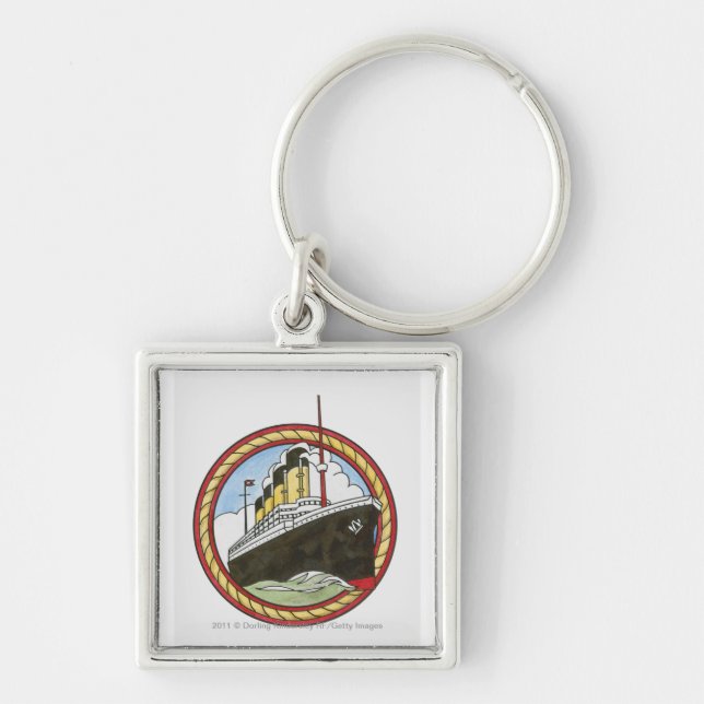 Illustration of Titanic Keychain (Front)