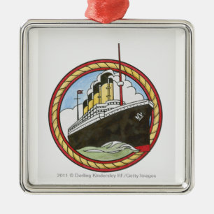 Illustration of Titanic Metal Ornament