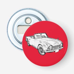Illustration Of Triumph Tr4 Sports Car Bottle Opener