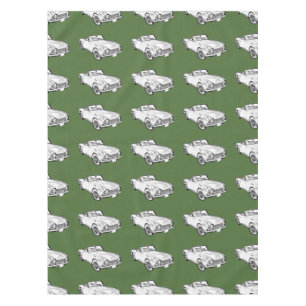 Illustration Of Triumph Tr4 Sports Car Tablecloth