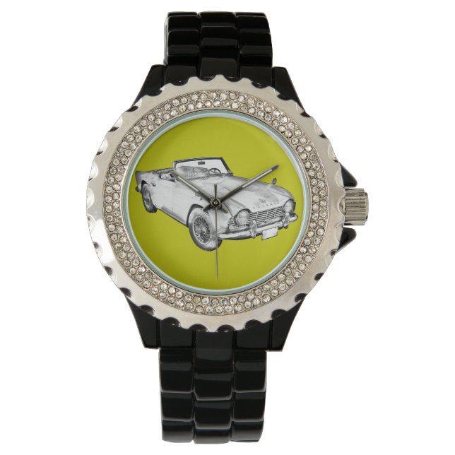 Illustration Of Triumph Tr4 Sports Car Watch (Front)