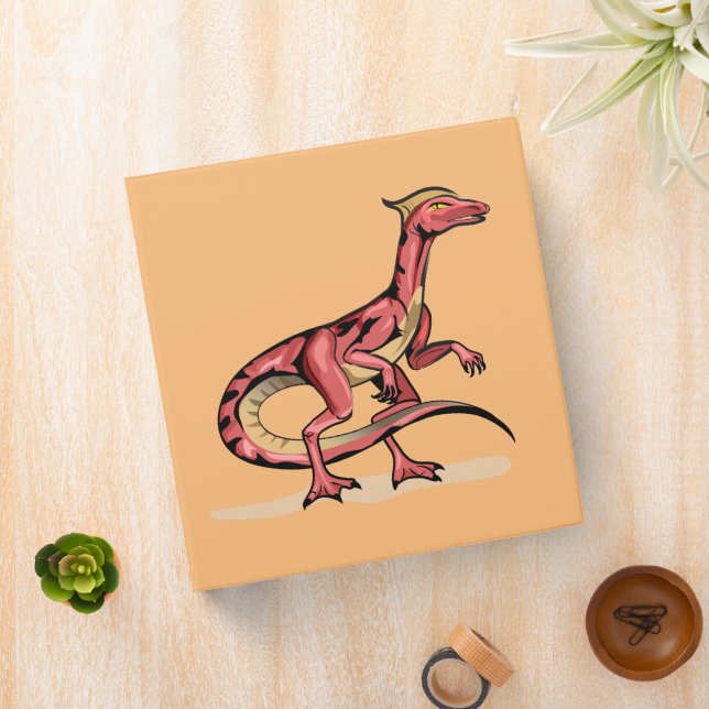 Illustration Of Velociraptor. 3 Ring Binder (In Situ)