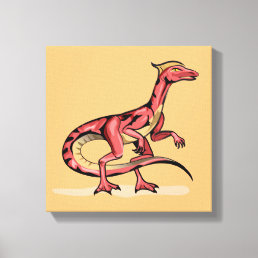 Illustration Of Velociraptor. Canvas Print