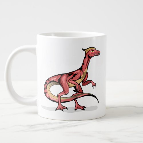 Illustration Of Velociraptor Giant Coffee Mug