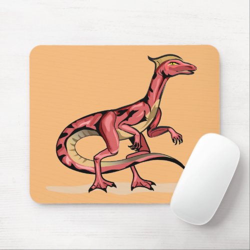 Illustration Of Velociraptor Mouse Pad