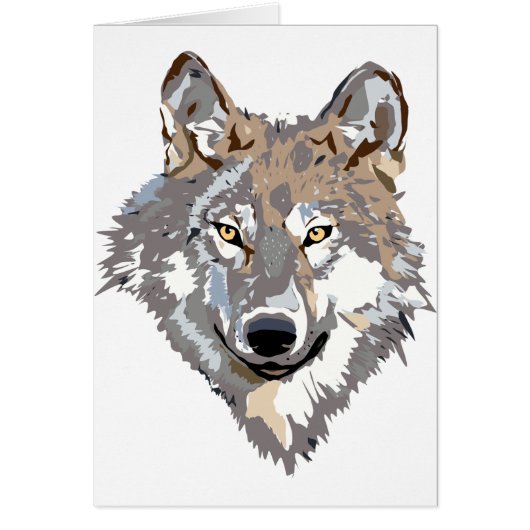 Illustration of wolf head in front cards (Front)