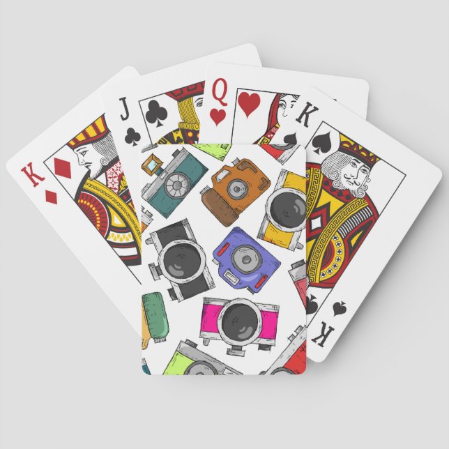 Illustration pattern photography camera poker cards (Back)