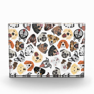 Illustration Pattern sweet Domestic Dogs Acrylic Award