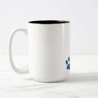 illustration paw print Two-Tone coffee mug