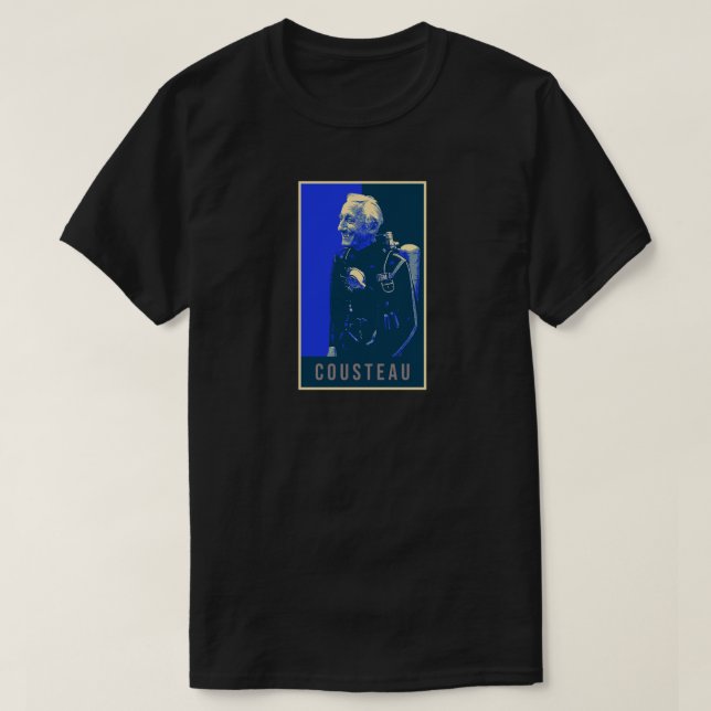 Illustration Pop Art Cousteau Classic T-Shirt.png T-Shirt (Design Front)