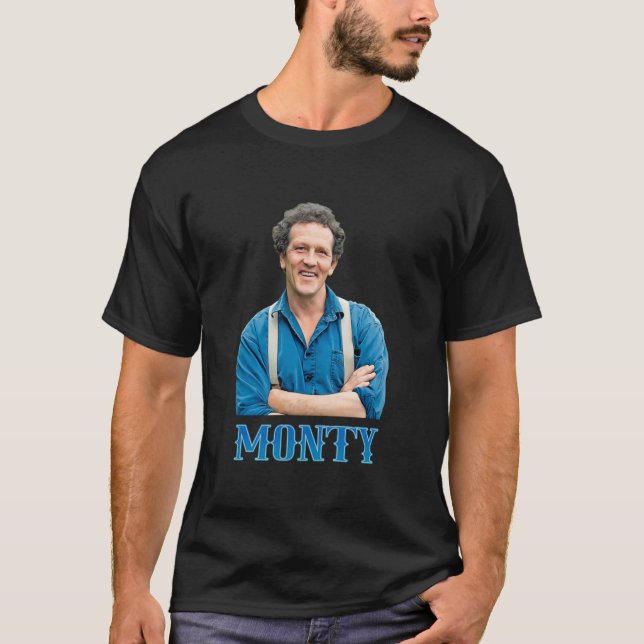 Illustration Pop Art Monty Don TV Presenter Garden T-Shirt (Front)