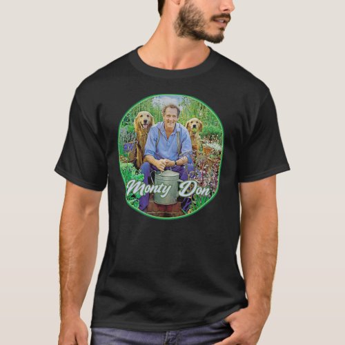 Illustration Pop Art Monty Don TV Presenter Garden T_Shirt