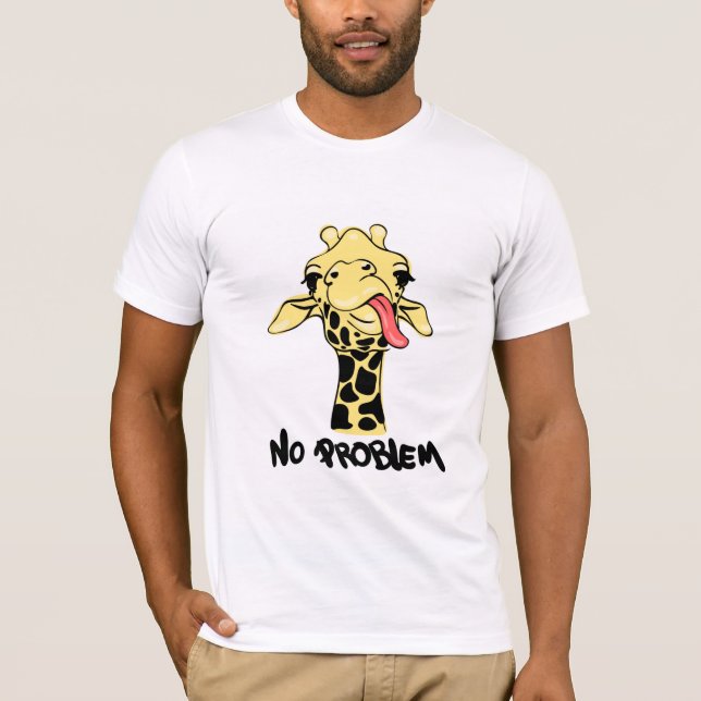 illustration print with giraffe images and text T-Shirt (Front)