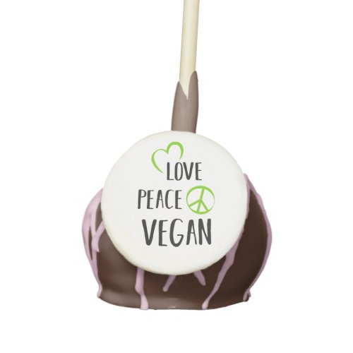 Illustration retro love peace vegan cake pops