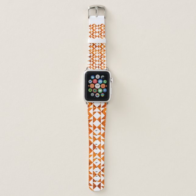 Illustration seamless boho geometric pattern isola apple watch band (Front)