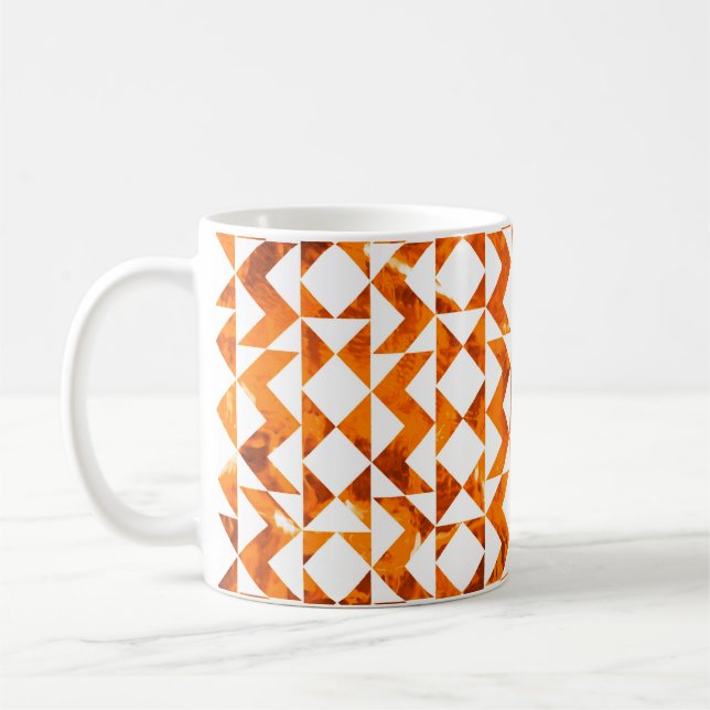 Illustration seamless boho geometric pattern isola coffee mug (Left)
