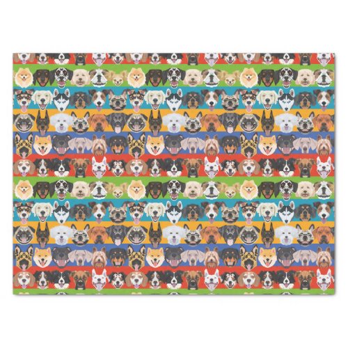 Illustration seamless pattern colorful dogs tissue paper