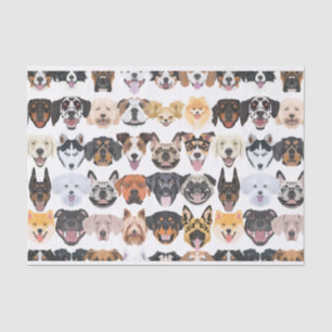 Illustration seamless pattern happy dogs tissue paper