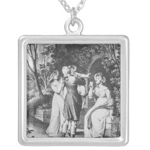 Illustration 'The Sorrows of Werther' by Silver Plated Necklace