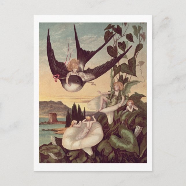 Illustration to 'Thumbkinetta', by Hans Christian Postcard (Front)