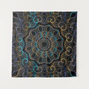 illustration vintage background. Mandala. Indian d Tapestry