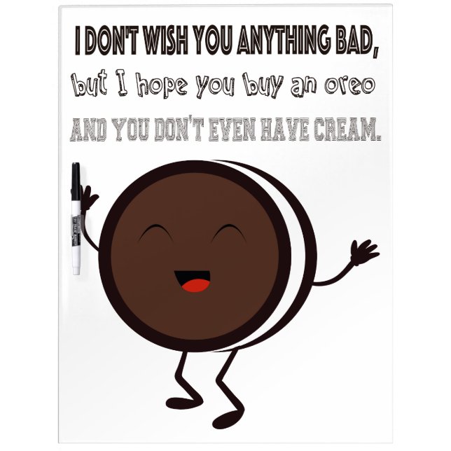 Illustration with a quote about Oreo Dry Erase Board (Front)