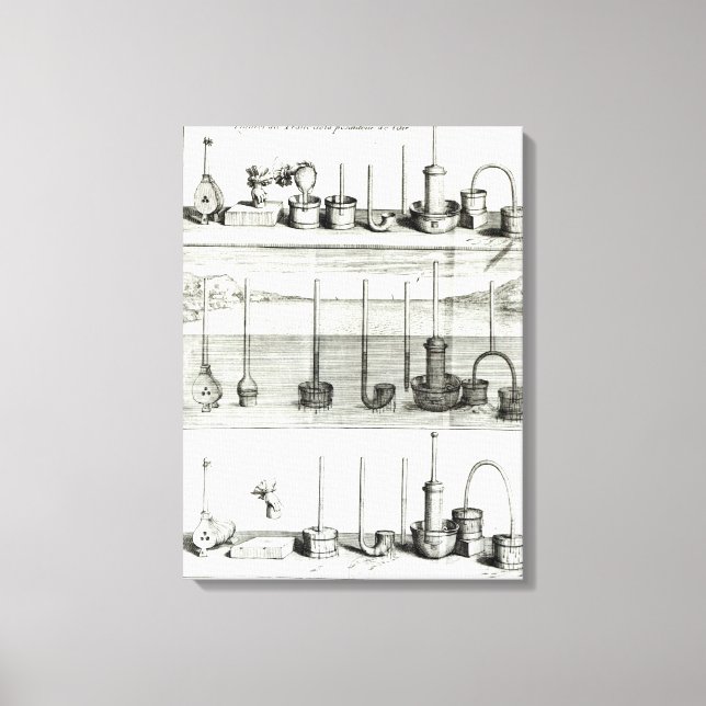 Illustrationfrom 'Traite de la Pesanteur de Canvas Print (Front)