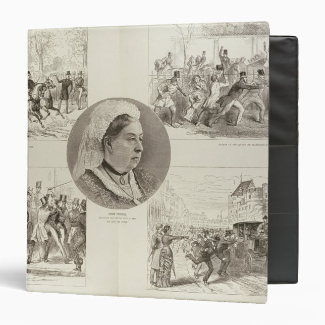 Illustrations of Attacks on Queen Victoria Binder (Front/Inside)