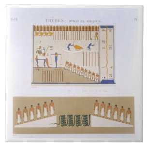 Illustrations of frescos from Byban el Molouk, The Ceramic Tile