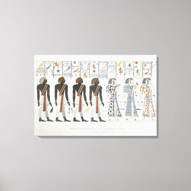 Illustrations of hieroglyphics from the Tombs of t Canvas Print (Front)