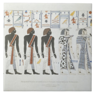 Illustrations of hieroglyphics from the Tombs of t Ceramic Tile