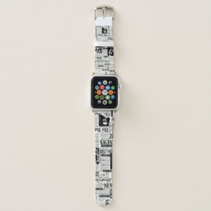 Illustrations of newspapers front page art work wa apple watch band