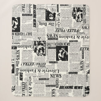 Illustrations of newspapers front page art work wa sherpa blanket