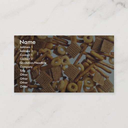 Customizable Illustrative Bits and bites Business Card Template