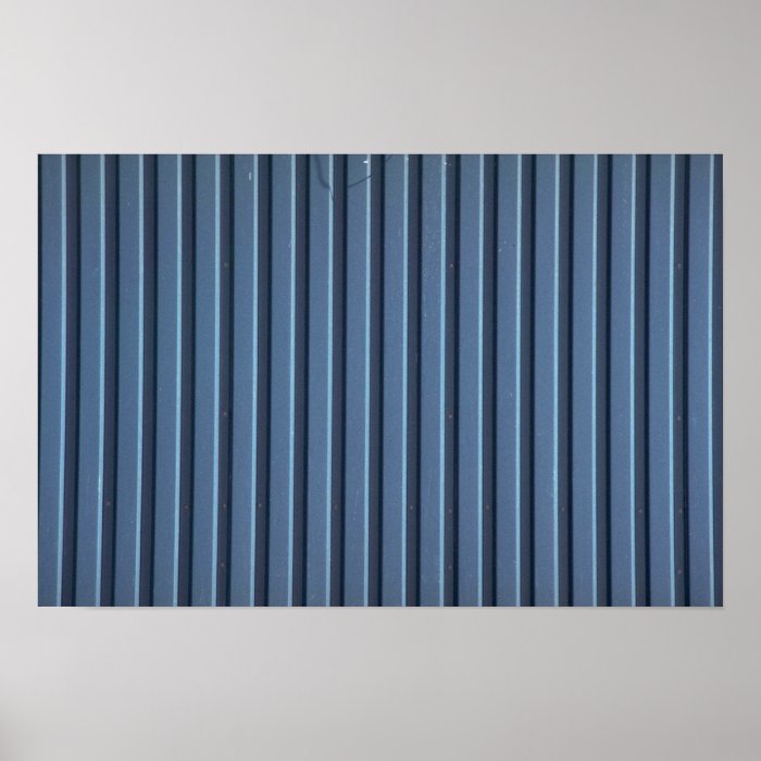 Illustrative Blue aluminum siding Poster