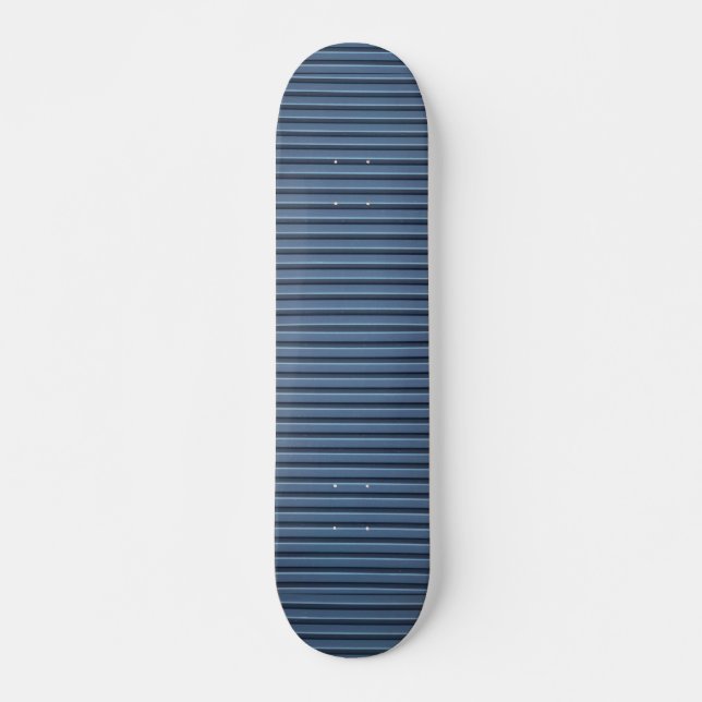 Illustrative Blue aluminum siding Skateboard (Front)