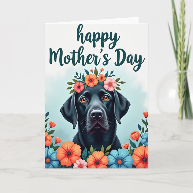 Illustrative Canine Floral Card (Front)