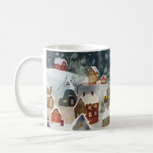 Illustrative Christmas city  Coffee Mug