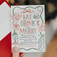 Illustrative Christmas Party Invitation