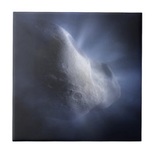 Illustrative Close-Up The Comet Tempel. Ceramic Tile