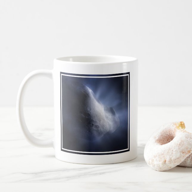 Illustrative Close-Up The Comet Tempel. Coffee Mug (With Donut)
